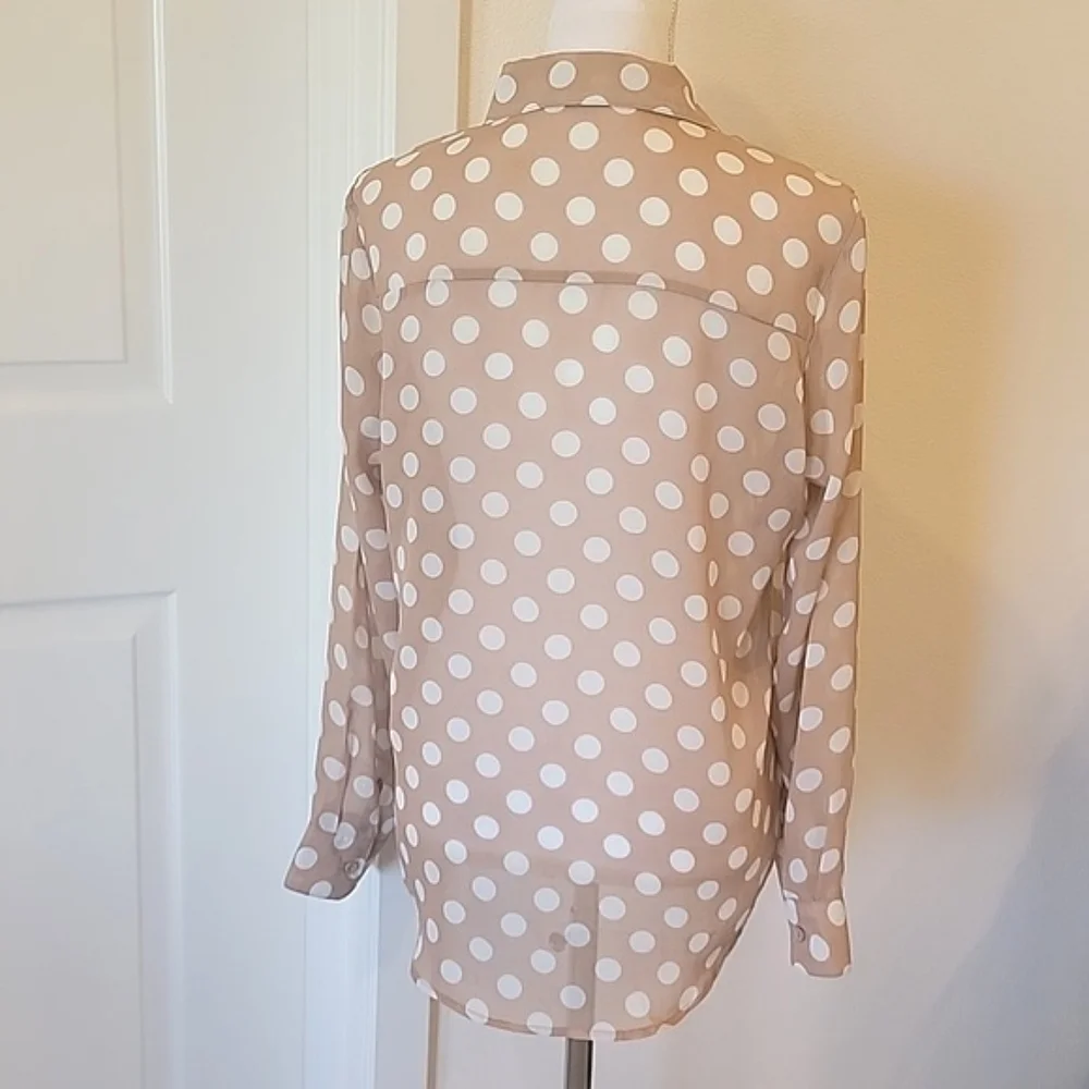 🍃 Timing womens blouse top shirt sheer M - Picture 4 of 5